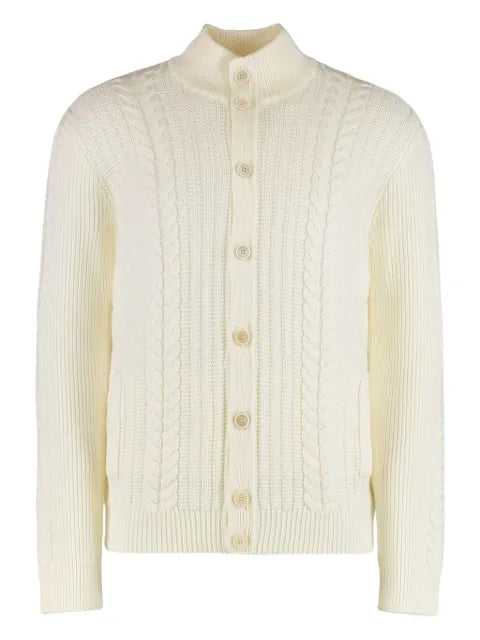 slowear cable-knit button cardigan