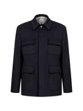 Lardini multi-pocket concealed-fastening jacket