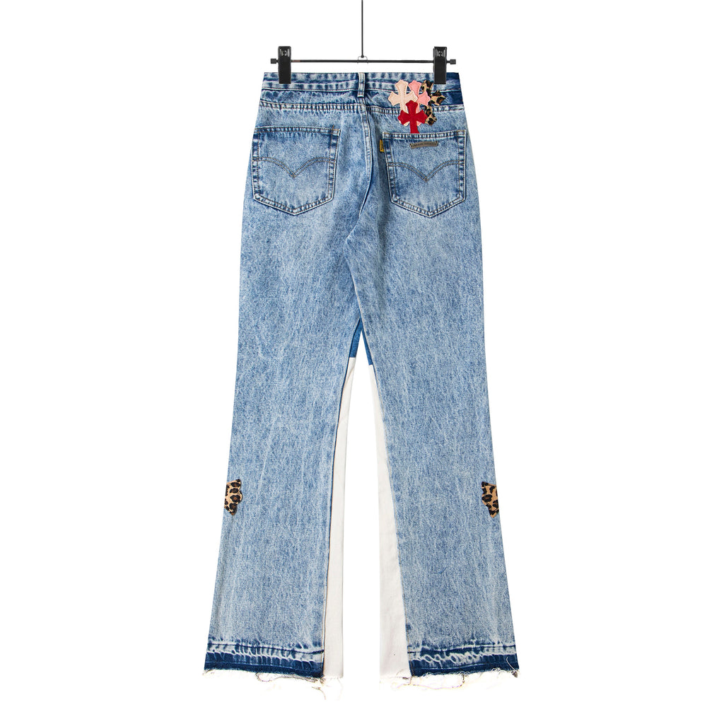 Chrome Hearts Gallery Dept Cross Patch Flare Denim Jeans 8186