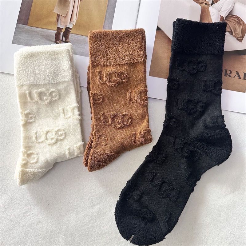 UGG Reverse-Knit Thermal Crew Sock Set