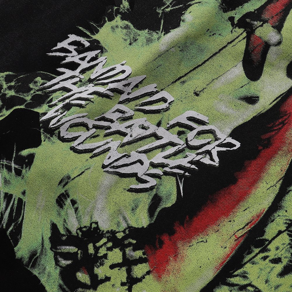Rough Play Skeleton Graphic Distressed T-Shirt